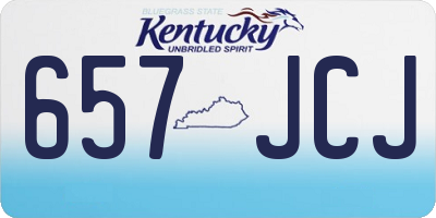 KY license plate 657JCJ