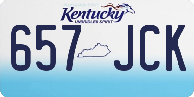 KY license plate 657JCK