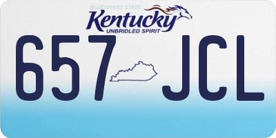 KY license plate 657JCL