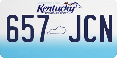 KY license plate 657JCN
