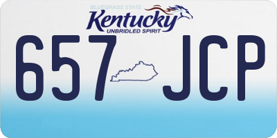 KY license plate 657JCP