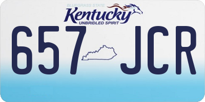 KY license plate 657JCR