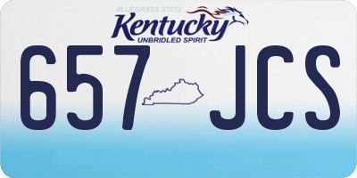 KY license plate 657JCS