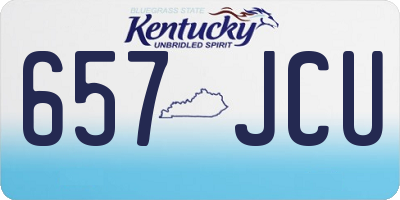 KY license plate 657JCU