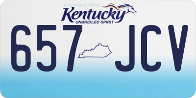 KY license plate 657JCV