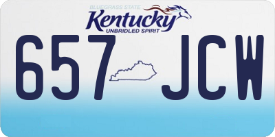 KY license plate 657JCW