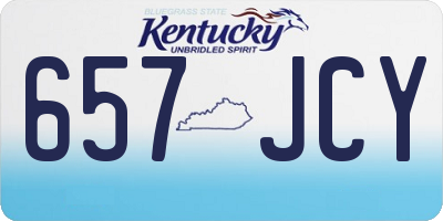 KY license plate 657JCY