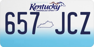 KY license plate 657JCZ