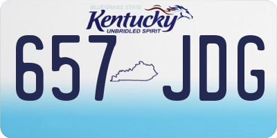 KY license plate 657JDG