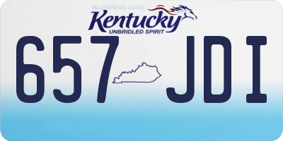KY license plate 657JDI