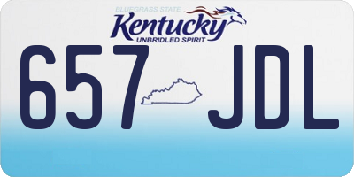 KY license plate 657JDL