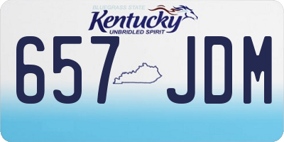 KY license plate 657JDM