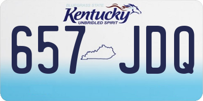 KY license plate 657JDQ