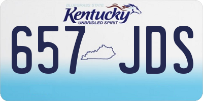 KY license plate 657JDS