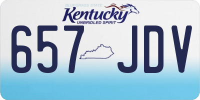 KY license plate 657JDV