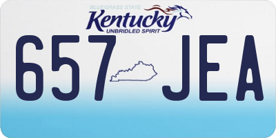 KY license plate 657JEA