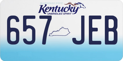 KY license plate 657JEB