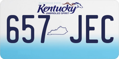 KY license plate 657JEC