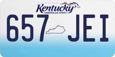KY license plate 657JEI