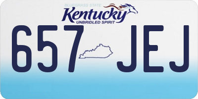 KY license plate 657JEJ