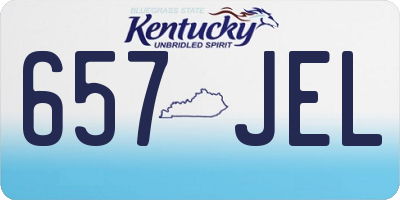 KY license plate 657JEL