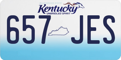 KY license plate 657JES