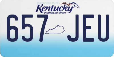 KY license plate 657JEU
