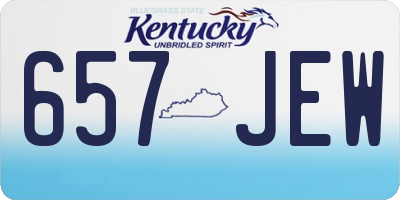 KY license plate 657JEW