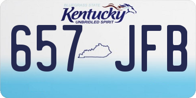 KY license plate 657JFB