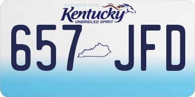 KY license plate 657JFD