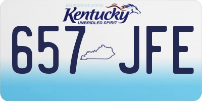 KY license plate 657JFE