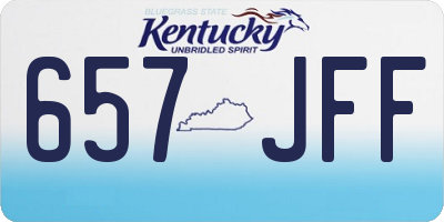 KY license plate 657JFF