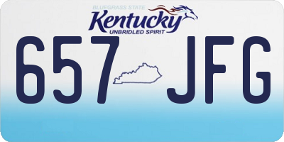 KY license plate 657JFG