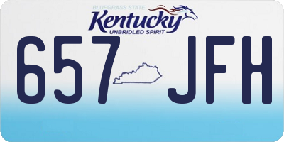 KY license plate 657JFH