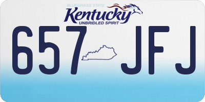 KY license plate 657JFJ