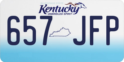 KY license plate 657JFP