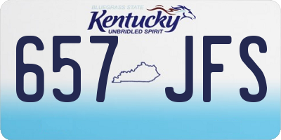 KY license plate 657JFS