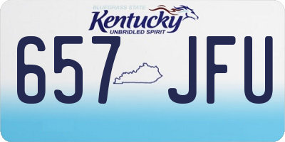 KY license plate 657JFU