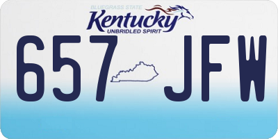 KY license plate 657JFW