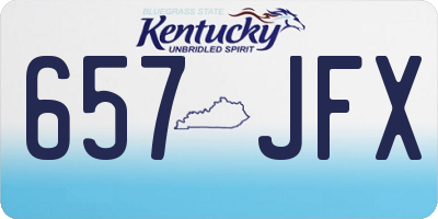 KY license plate 657JFX