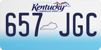 KY license plate 657JGC