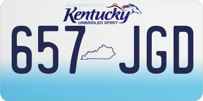 KY license plate 657JGD
