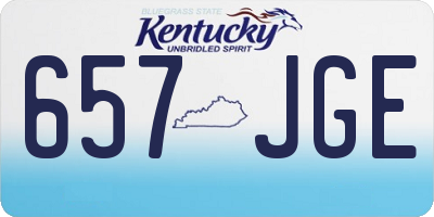 KY license plate 657JGE