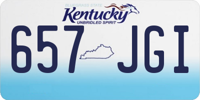 KY license plate 657JGI