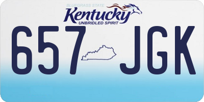 KY license plate 657JGK