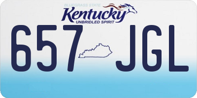 KY license plate 657JGL