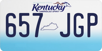 KY license plate 657JGP