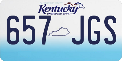 KY license plate 657JGS