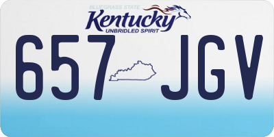 KY license plate 657JGV