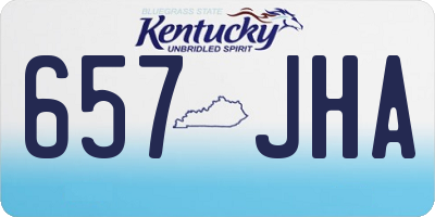 KY license plate 657JHA